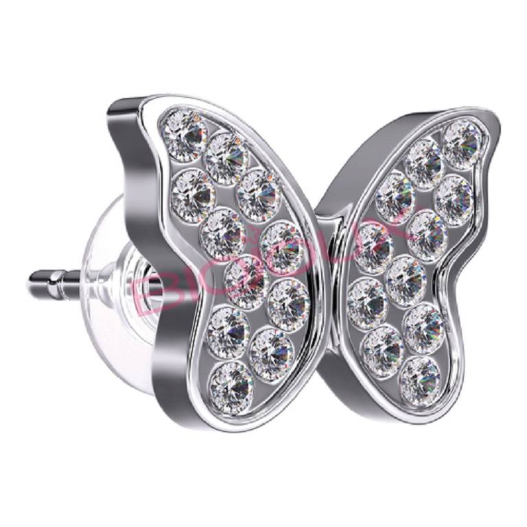 BJT979 ORECCHINI BUTTERFLY SS