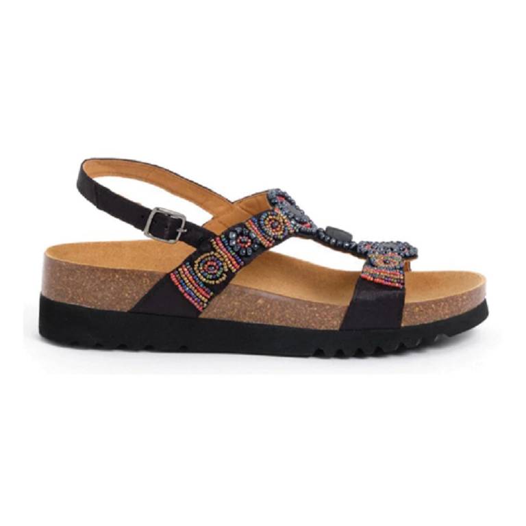 BOGOTA' SANDAL SAT W BLK/RED40