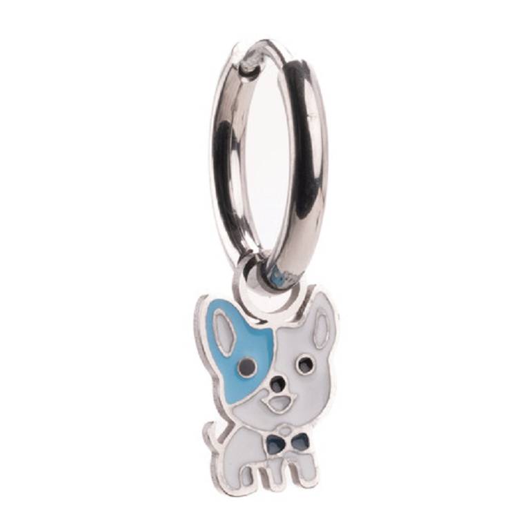 ORECCHINO HOOP ACCIAIO CANE
