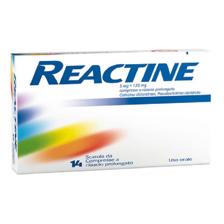 REACTINE*14CPR 5MG+120MG RP