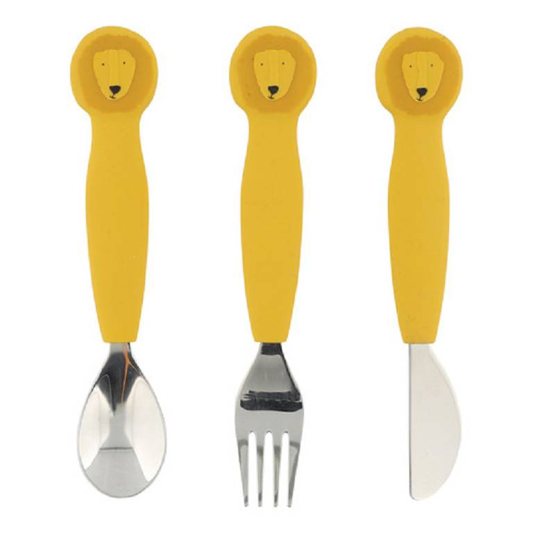 SILICONE CUTLERY SET MR LION